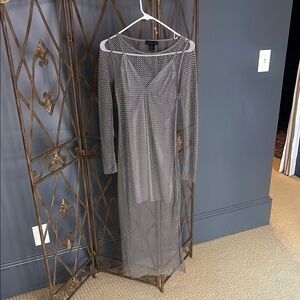 House of Harlow 1960 Black and White Maxi Dress